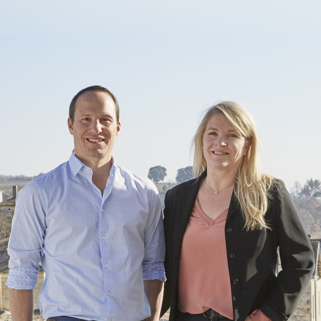 Magali et Thibaut Decoster Propriétaires du Château de Candale